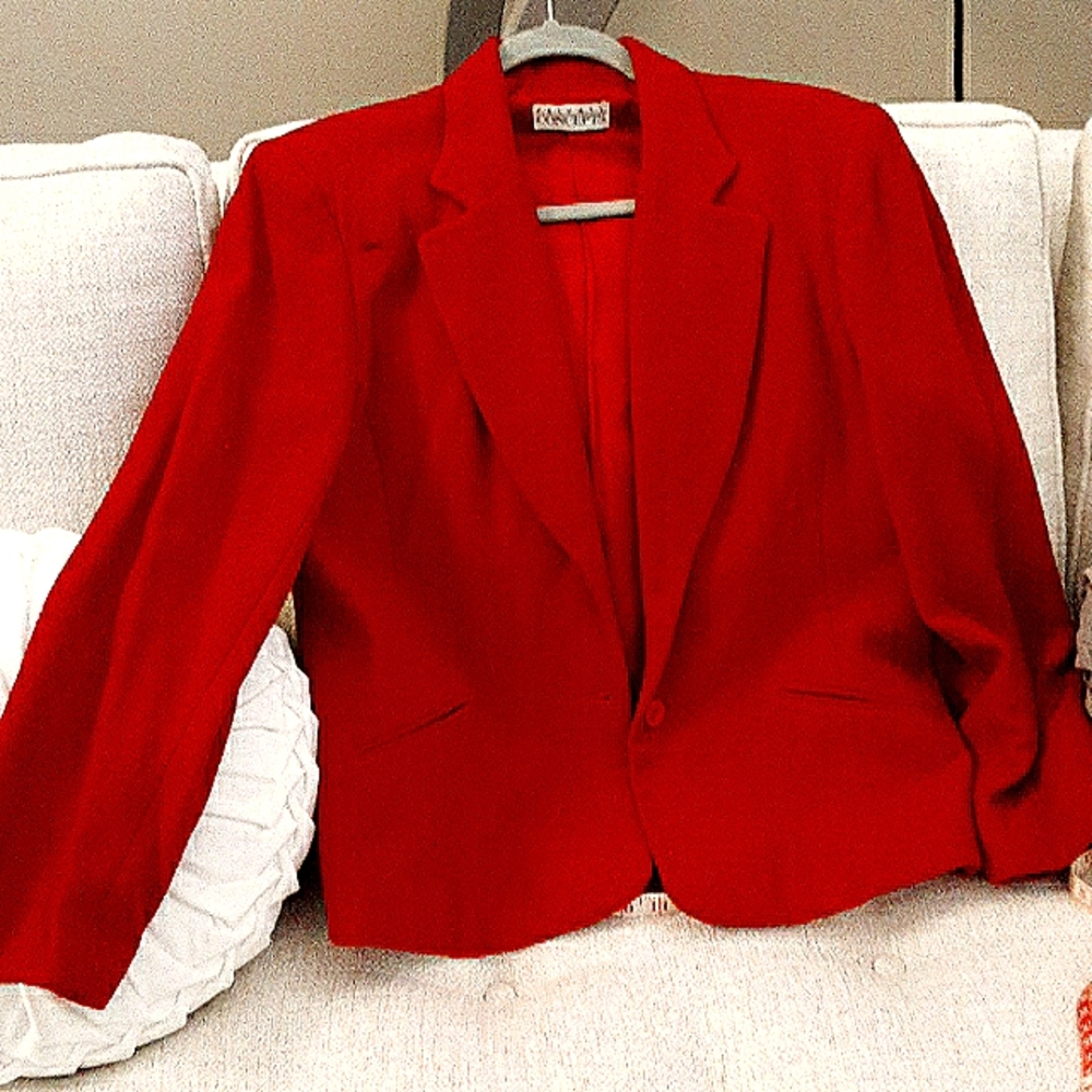 RED BLAZER  Medium Weight Short WINTER